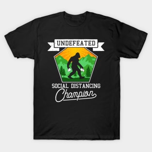 Social Distancing World Champions Funny Antisocial Introvert T-Shirt